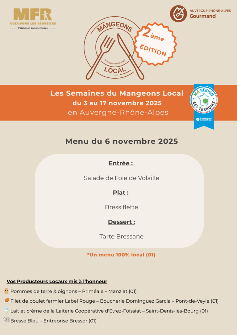 Menu MFR PONT DE VEYLE_LSML